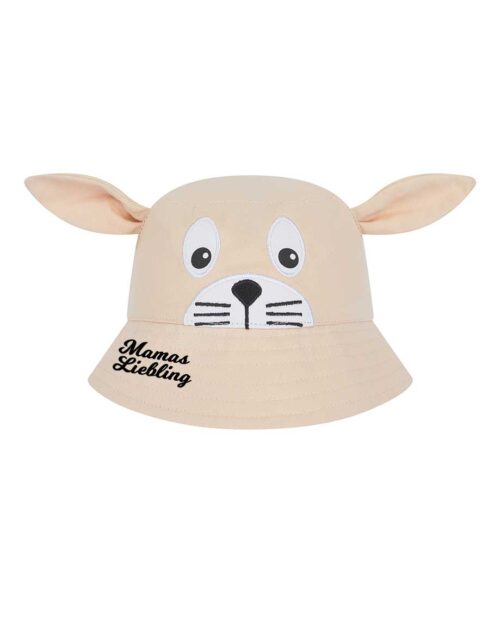 Kinder Bucket Hat Kindermütze mit Motiv Hase - personalisierbar mit Namen / Wunschtext (optional)